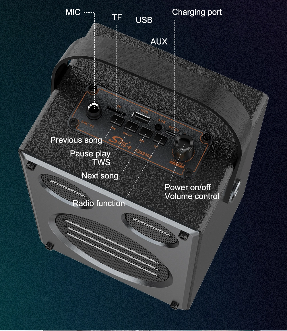 Bluetooth speaker with AUX