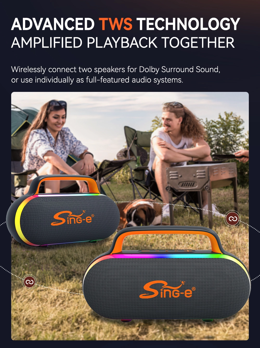 Alto-falantes de alta potência Sing-e